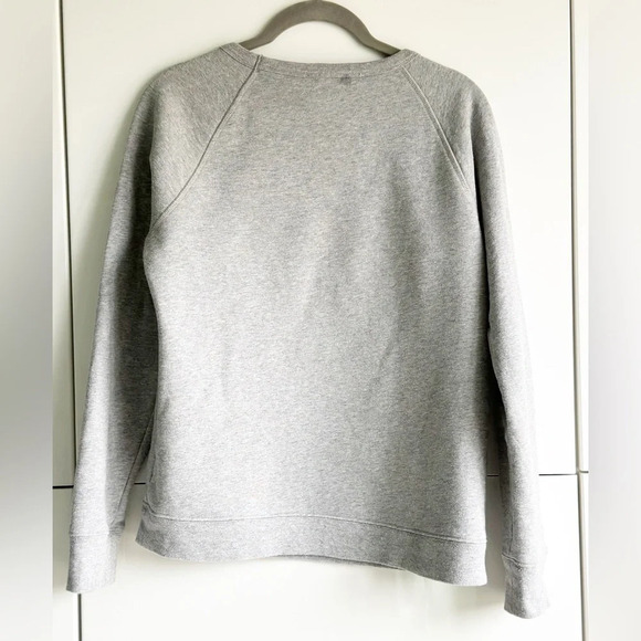 Draper James by Reese Witherspoon Faith Sweatshirt Size Small Gray Navy God - Picture 5 of 5